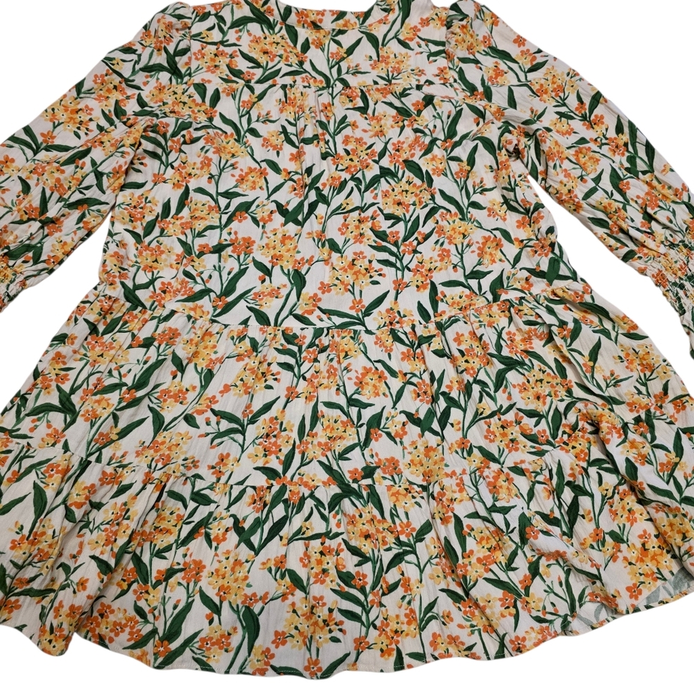 Pomander Place Bermuda Blossom Kenzo Mini Dress- L - Picture 9 of 13